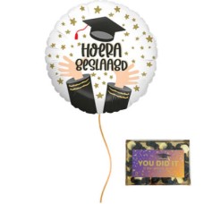 Balloon 'Hooray Success' with candy box 'You did it'